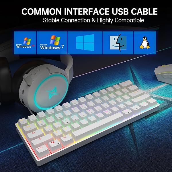 targeal Buy Targeal 60% Mechanical Gaming Keyboard - Gateron Red Switch, RGB Backlit, Programmable for PC/Mac - Perfect for Gamers! - View 6 of 11