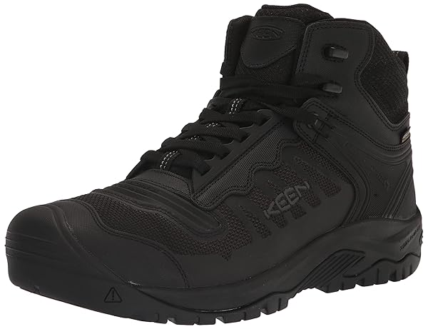 KEEN Utility KEEN Utility Men's Reno Mid Waterproof Work Boots - Soft Toe, Flexible, Black, Size 7.5 Wide