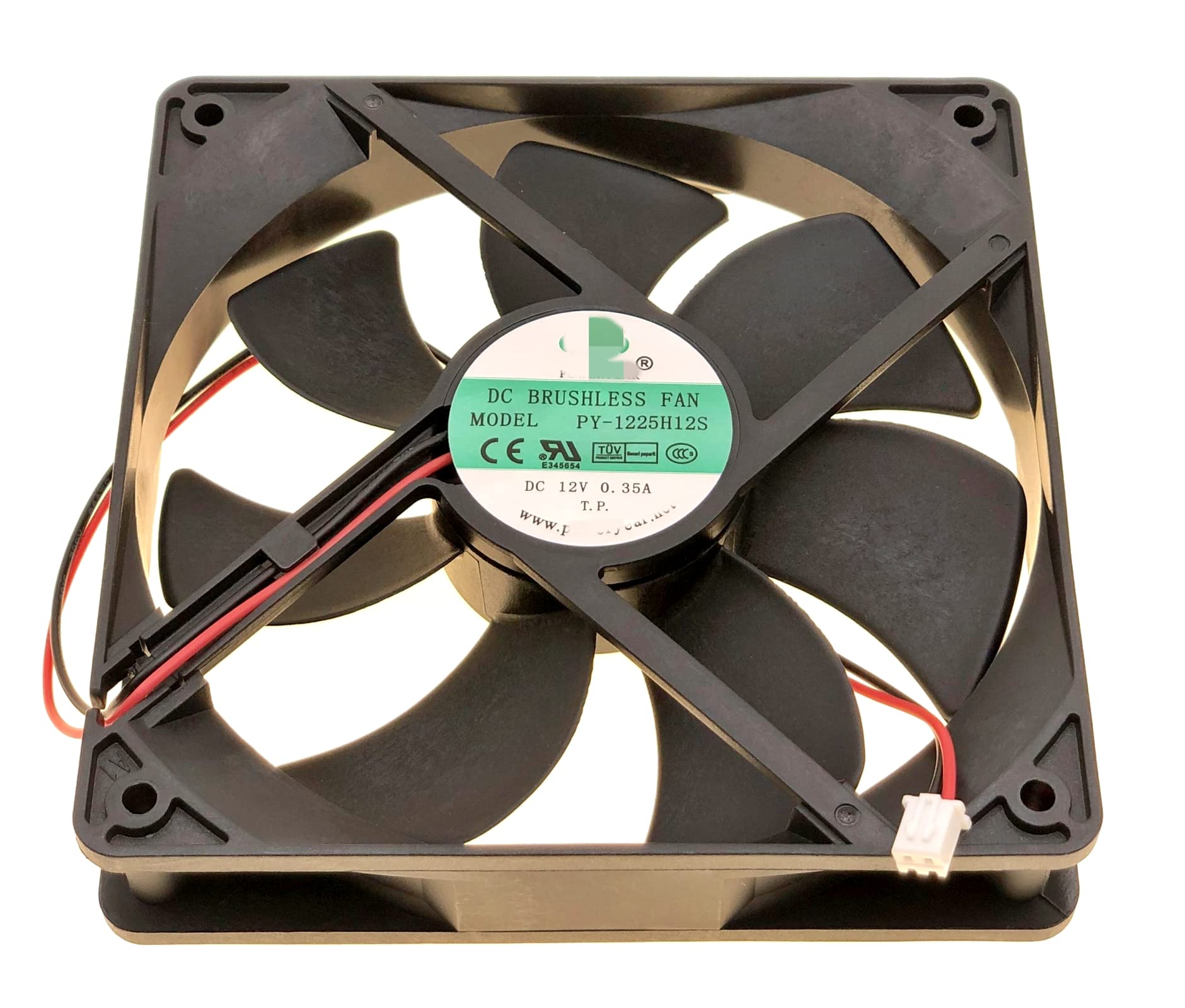 PY-1225H12S 12CM DC12V 0.35A 120x120mm Brushless Ice Maker Fan for Efficient Cooling - View 2 of 7