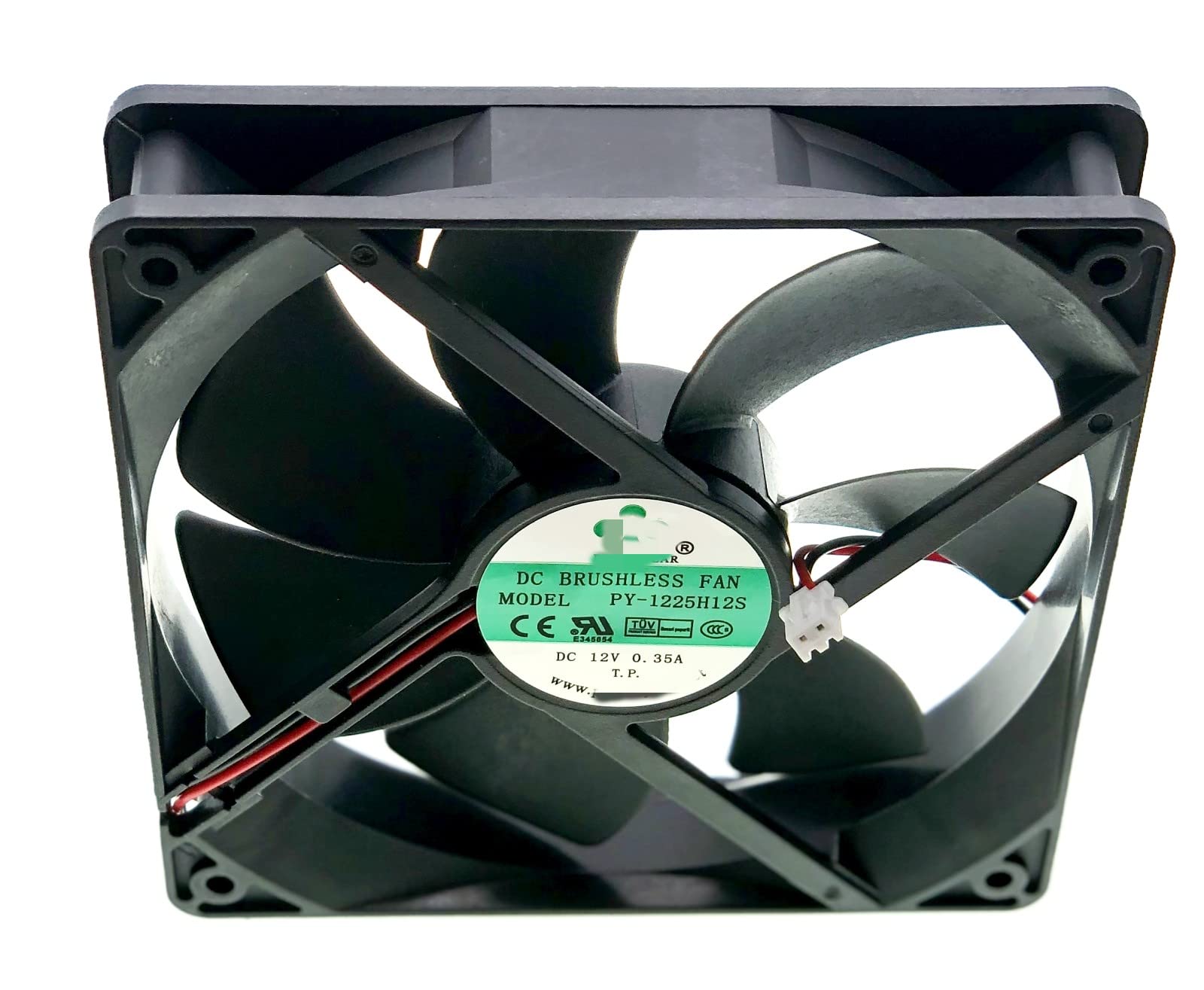 PY-1225H12S 12CM DC12V 0.35A 120x120mm Brushless Ice Maker Fan for Efficient Cooling - View 5 of 7