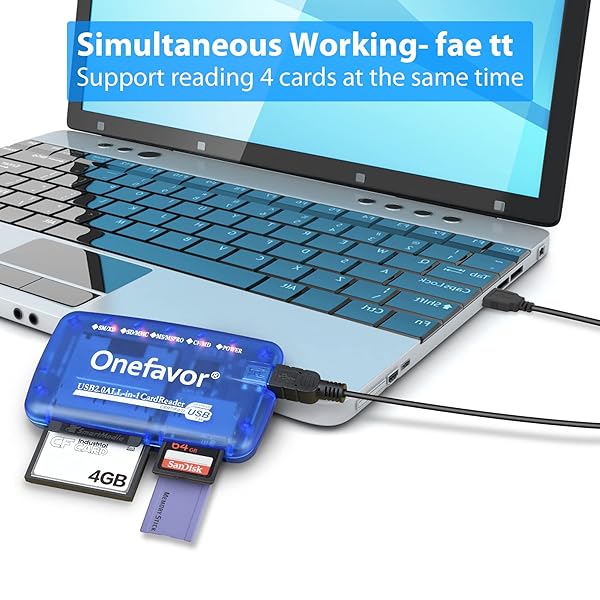 onefavor Onefavor SmartMedia Cards Reader Writer, All-in-1 USB Universal Multi Card Adapter Slim Hub Read Smart Media SD, XD, CF, MMC, MS Pro Duo, Camera Flash Memory Cards Reader for Windows, Mac, Linux - View 5 of 7