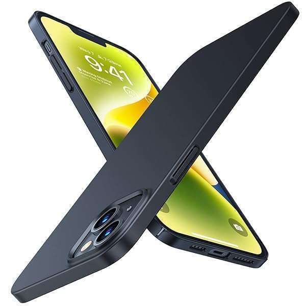 TORRAS Slim Fit iPhone 14 Plus Case - Black Anti-Scratch Protection Cover | OriginFit