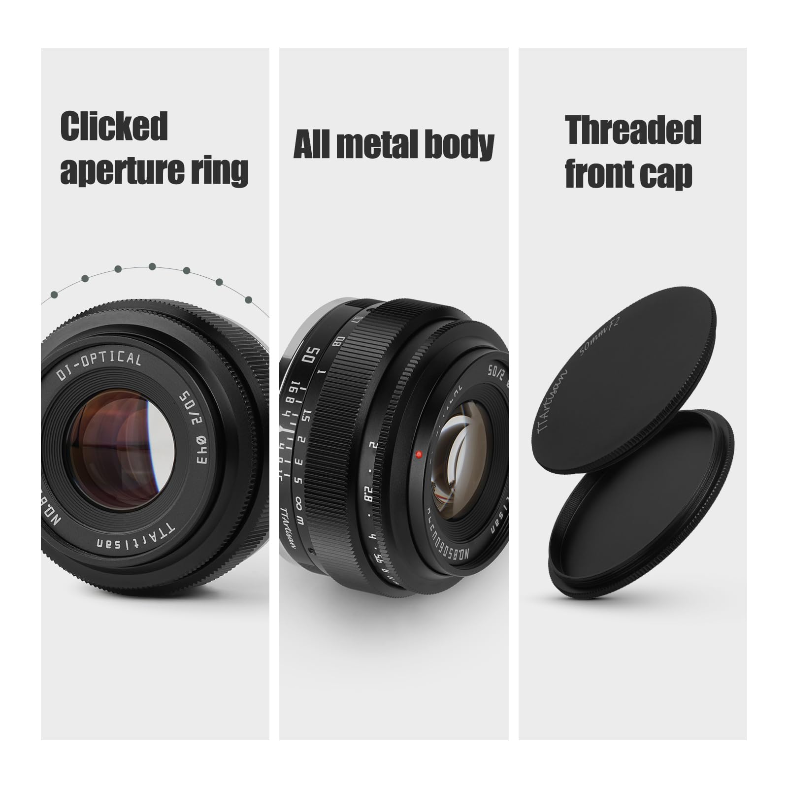 TTARTISAN TTArtisan 50mm f2 Full Frame Manual Focus Lens for Sony E-Mount Cameras A7 A9 A6000 Series - View 7 of 9