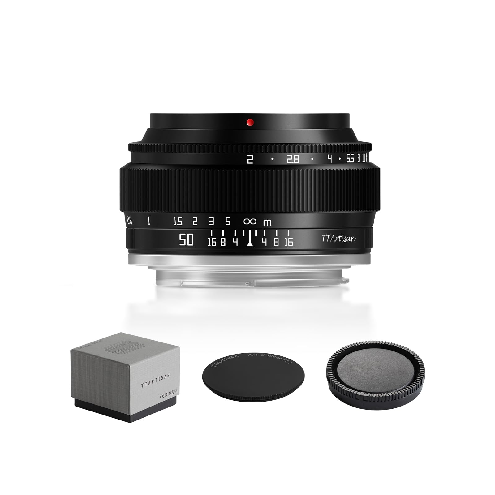 TTArtisan 50mm f2 Full Frame Manual Focus Lens for Sony E-Mount Cameras A7 A9 A6000 Series