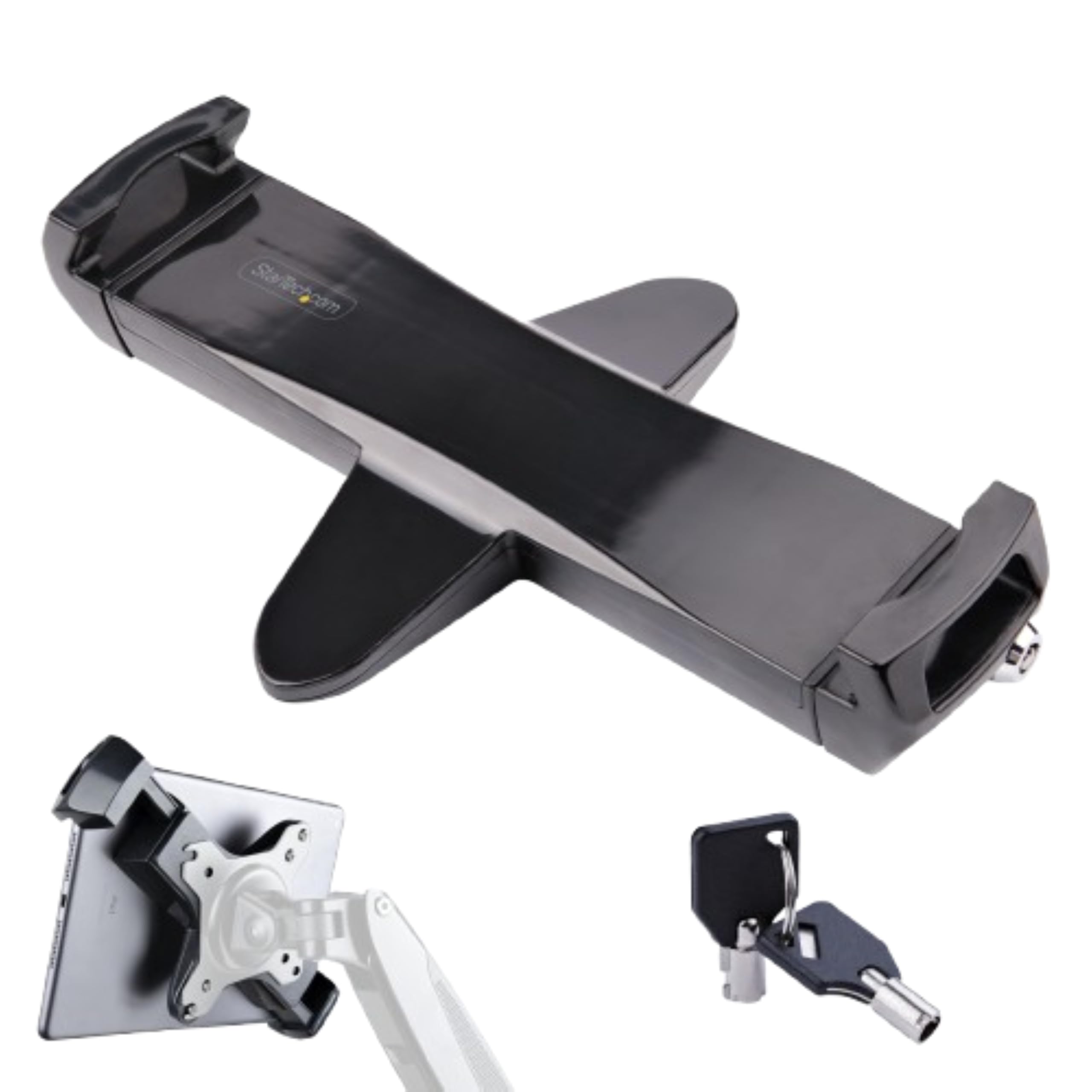 StarTech VESA Mount Adapter for Tablets 7.9 to 12.5 inches Universal Anti-Theft Clamp Secure Tablet Mount 75x75 100x100 Patterns