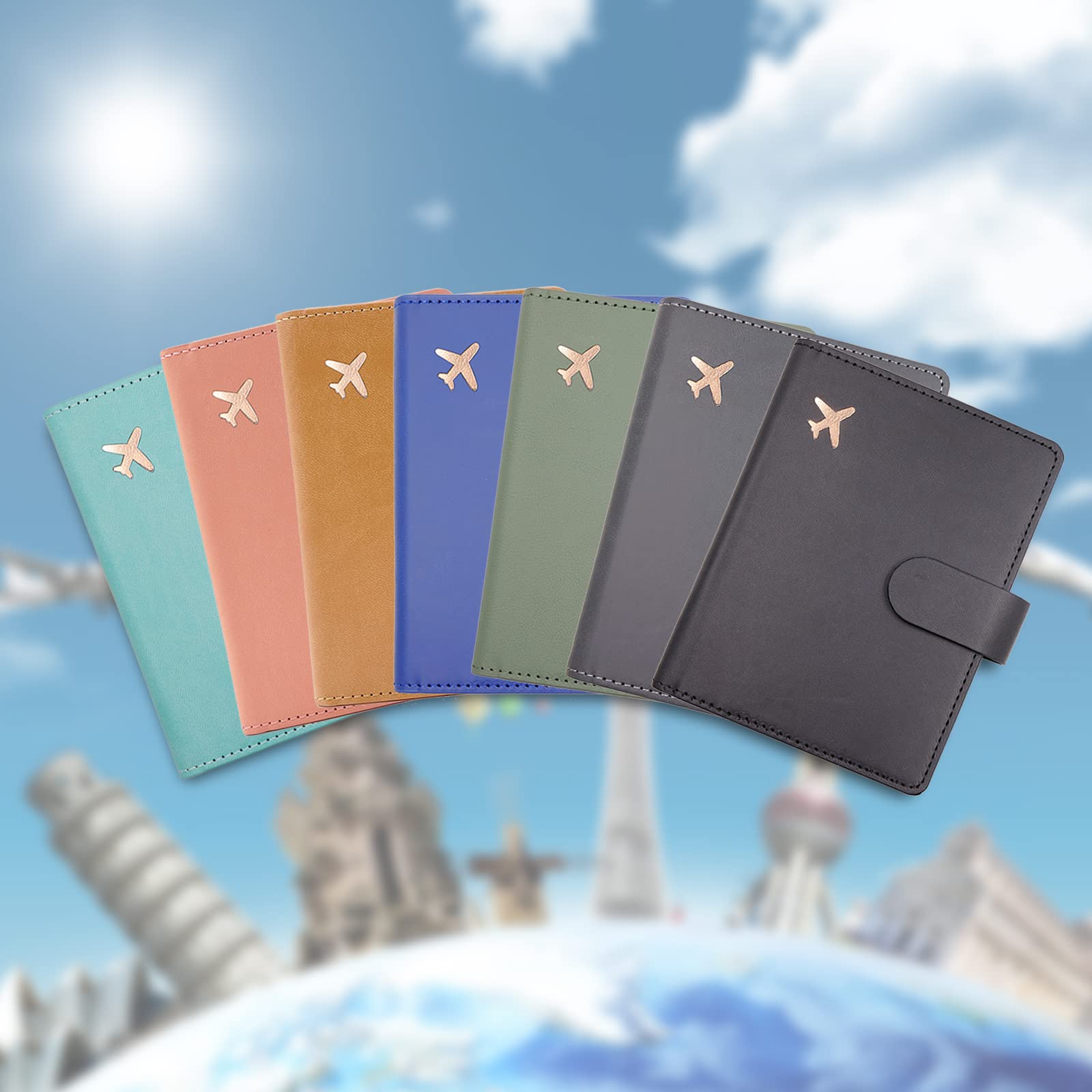 Deziliao Deziliao Passport Holder with Card Slots and Vaccine Card Holder Waterproof RFID Blocking Travel Wallet for Men and Women in Moss Green - View 7 of 7