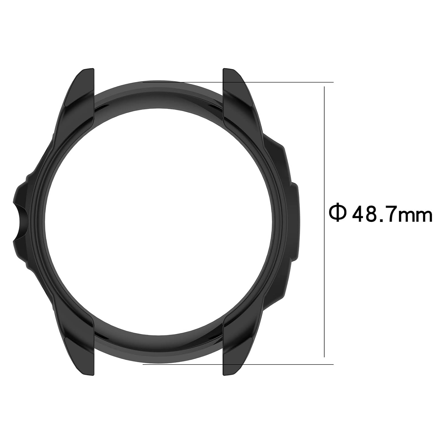 E ECSEM Compatible Fossil Gen 6 42MM 44MM Case Protective Bumper Cover for Smartwatch Accessories Black - View 2 of 8