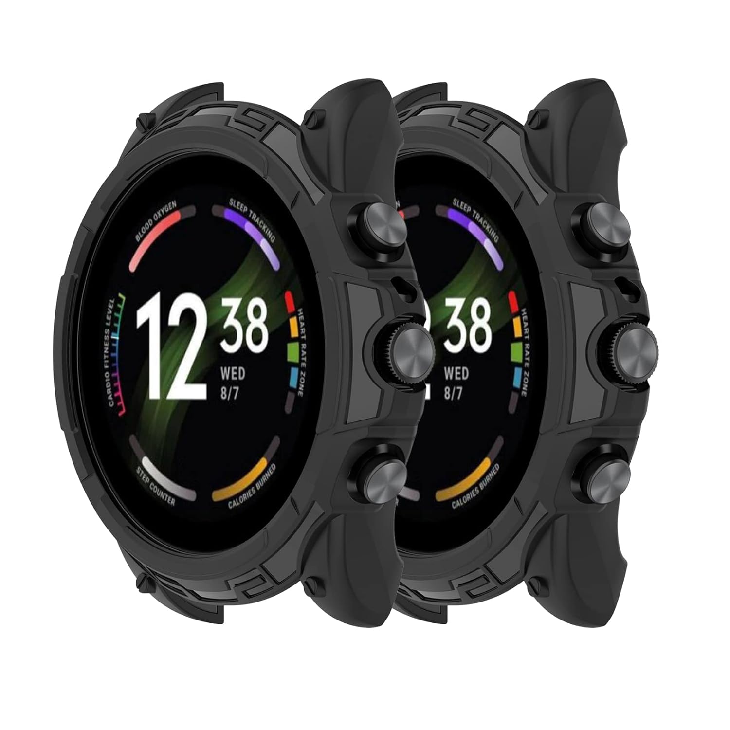 Compatible Fossil Gen 6 42MM 44MM Case Protective Bumper Cover for Smartwatch Accessories Black