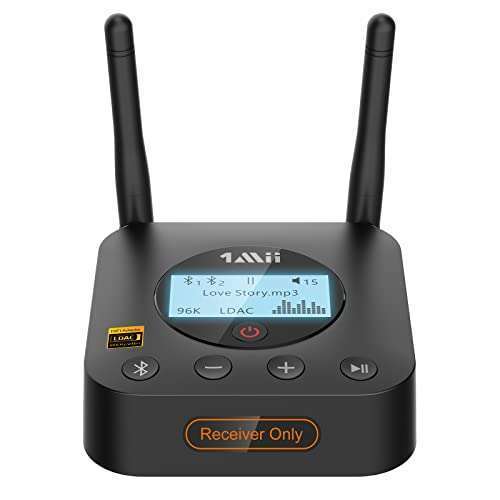 1Mii 1Mii B06Pro+ HiFi Bluetooth Receiver: Hi-Res 5.1 Audio Adapter with LDAC & aptX HD for Home Stereo