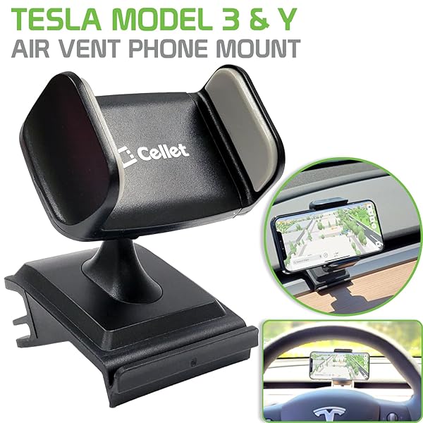 Cellet Cellet Tesla Model Y & 3 Air Vent Phone Mount - Best Phone Holder for Tesla Models - View 4 of 11