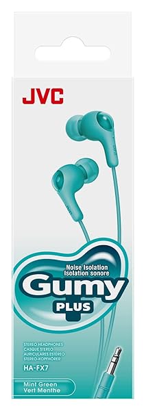 JVC JVC Gumy HAFX7GN Earbud Headphones: Powerful Sound, Comfortable Fit, Eco-Friendly Packaging - Green - View 4 of 8
