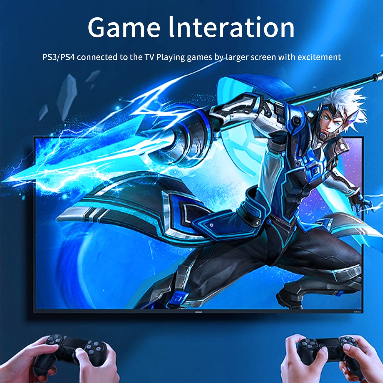 Twozoh Slim HDMI Cable 15FT 2 Pack Ultra Thin Flexible HDMI to HDMI Cord Supports 4K 60Hz 2160P 1080P - View 4 of 7