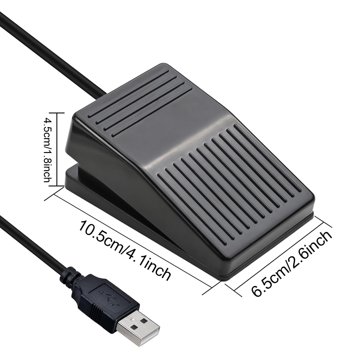 iKKEGOL USB Foot Pedal Programmable Footswitch for Gaming and Transcription One Key Control for Mouse and Keyboard - View 7 of 9
