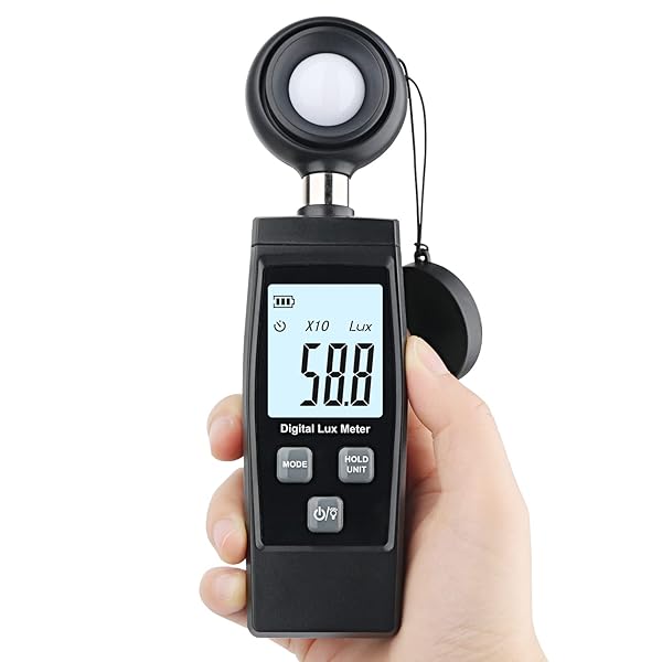 XRCLIF XRCLIF Handheld Lux Meter: Accurate Light Meter for Plant Growth - 200,000 Lux Range & MAX/MIN Data Hold