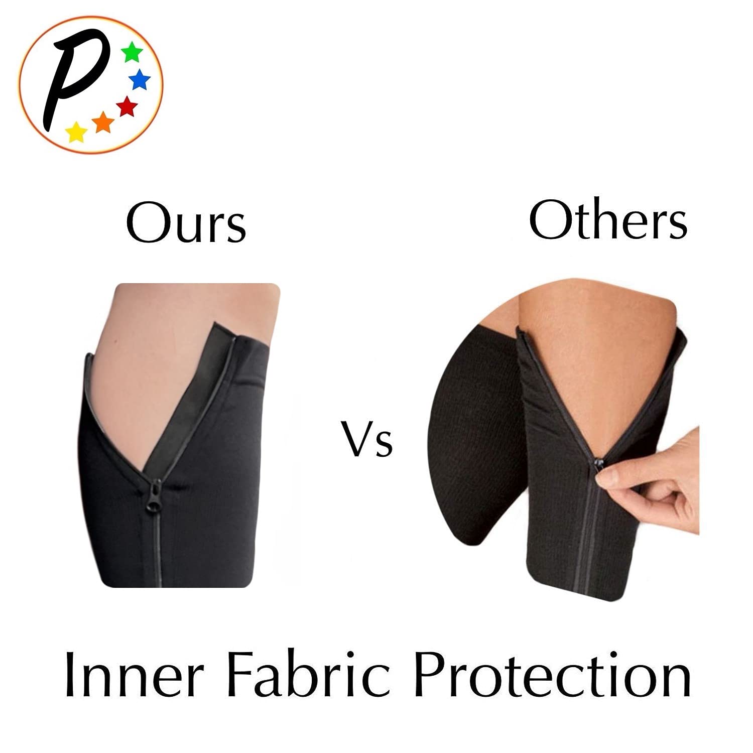 Presadee Presadee Original Closed Toe 20-30 mmHg Zipper Compression Calf Leg Socks 5X-Large Black for Enhanced Support and Comfort - View 4 of 9