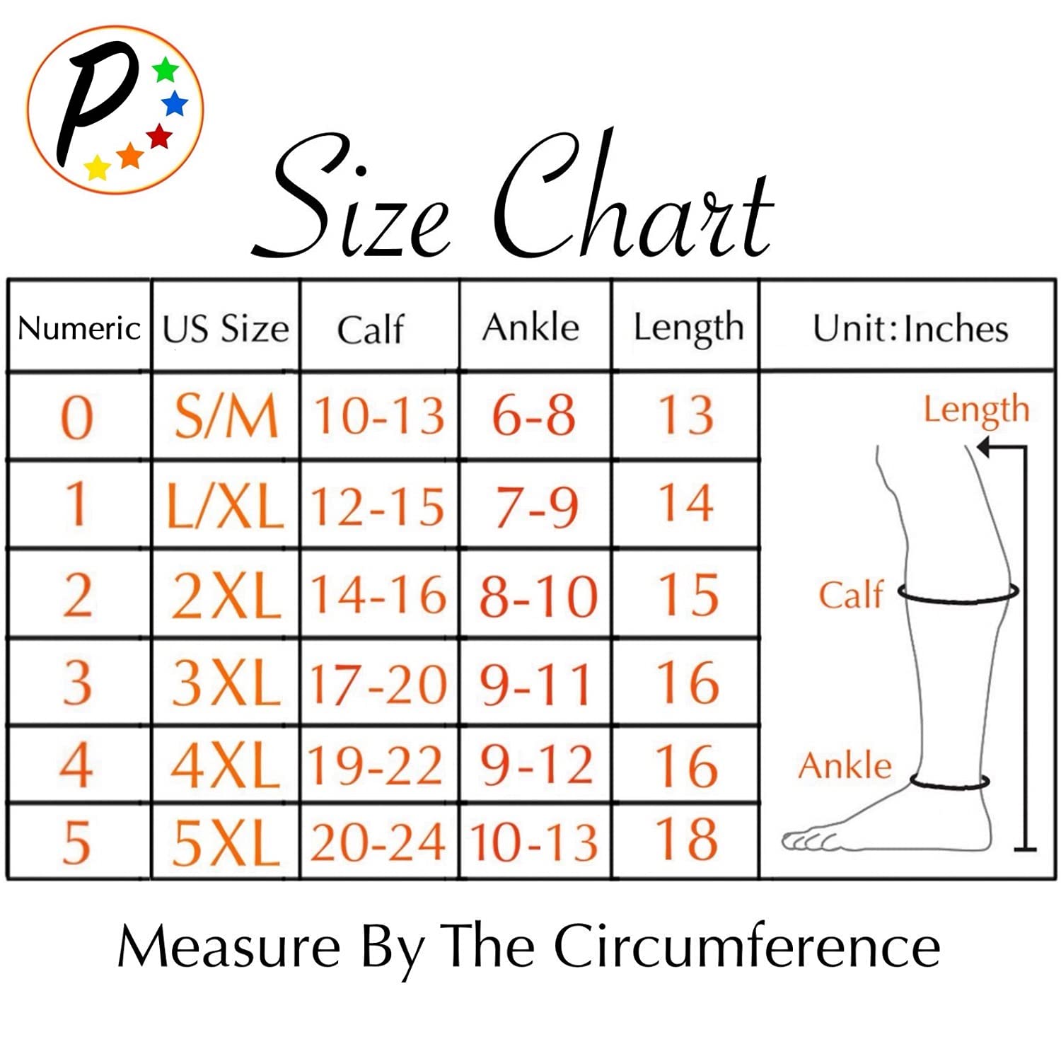 Presadee Presadee Original Closed Toe 20-30 mmHg Zipper Compression Calf Leg Socks 5X-Large Black for Enhanced Support and Comfort - View 5 of 9