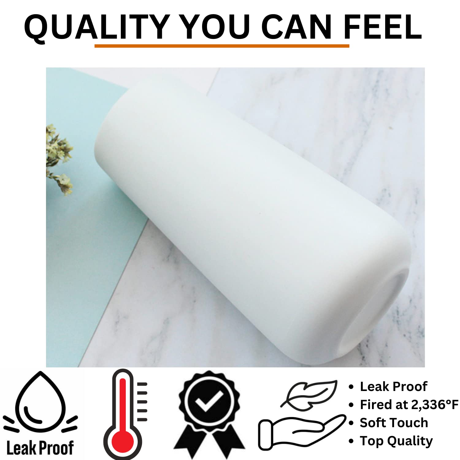 DECORPIA DECORPIA Premium White Ceramic Vase for Modern Farmhouse Bohemian Pampas Grass Flowers Home Decor and Desk Aesthetic Room Decor - View 5 of 7