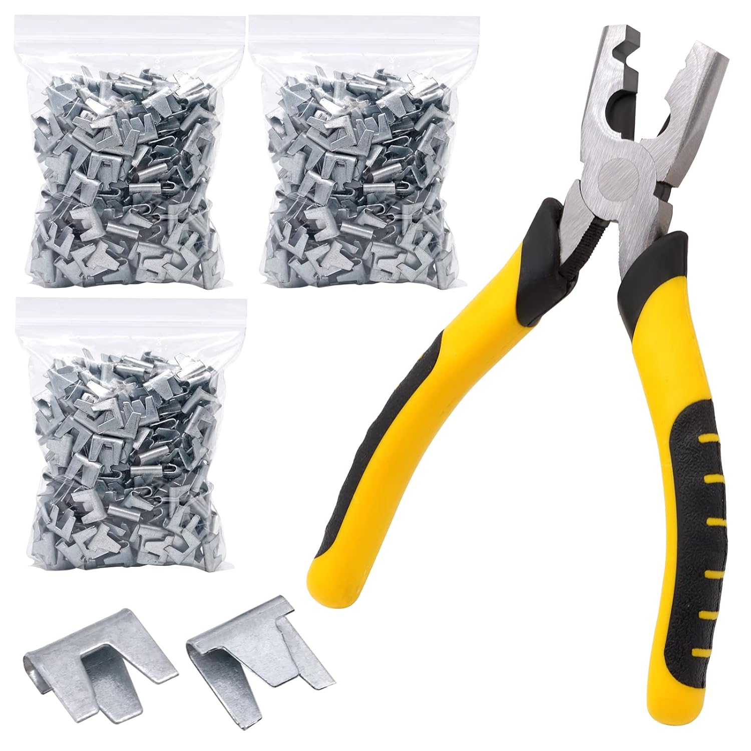 NAOEDEAH NAOEDEAH 900pcs Rabbit Chicken Wire Cage Clips and Pliers Set for Building Installation and Pet Bird Quail Wire Cages