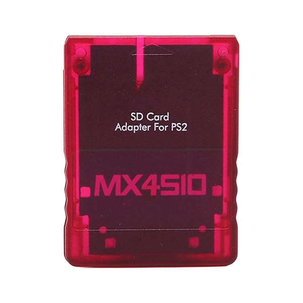 MX4SIO SIO2SD Card Adapter for PS2 - Memory Expansion & Replacement Reader for PS2 Fat Console (Red)