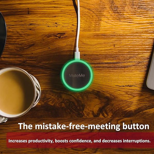 MuteMe MuteMe - Illuminated Physical Mute Button for Zoom, Teams, WebEx &amp; More (As Seen on Shark Tank)! Mac/PC Compatible. USB Cord &amp; Adapter Included. Free Software Download Required. - View 2 of 9