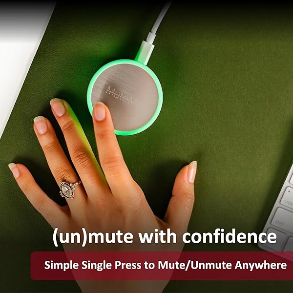 MuteMe MuteMe - Illuminated Physical Mute Button for Zoom, Teams, WebEx &amp; More (As Seen on Shark Tank)! Mac/PC Compatible. USB Cord &amp; Adapter Included. Free Software Download Required. - View 5 of 9