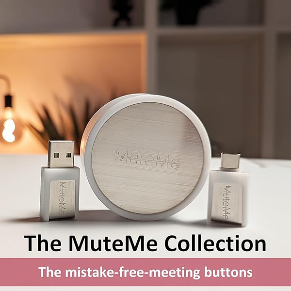 MuteMe MuteMe - Illuminated Physical Mute Button for Zoom, Teams, WebEx &amp; More (As Seen on Shark Tank)! Mac/PC Compatible. USB Cord &amp; Adapter Included. Free Software Download Required. - View 7 of 9