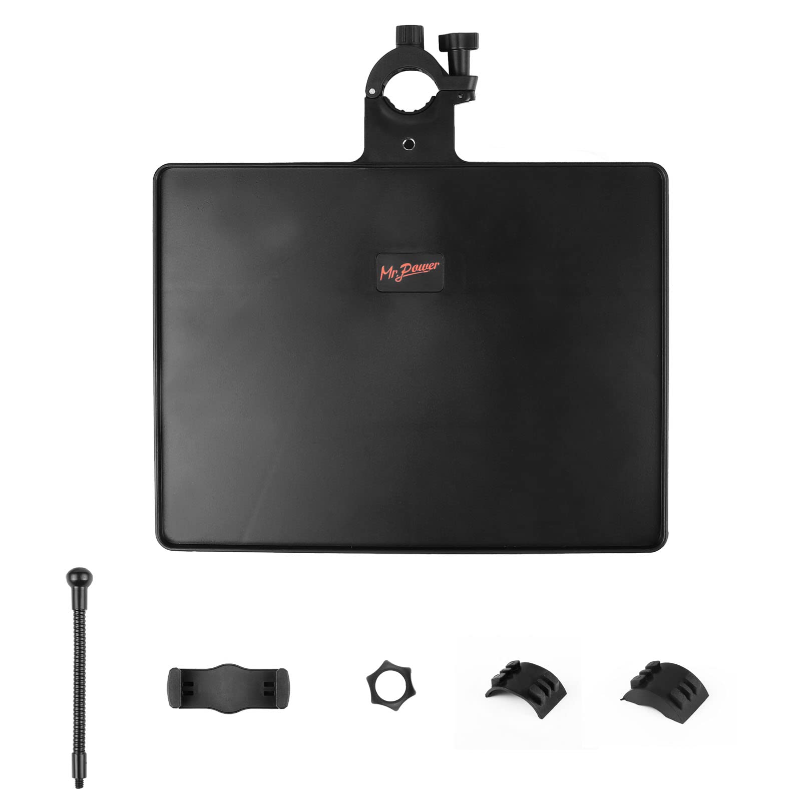 Mr.Power Mr Power Microphone Stand Plastic Tray with Phone Holder Clamp On Rack for Mic Stands Ideal for Stage Live Streaming Concert Karaoke - View 5 of 9