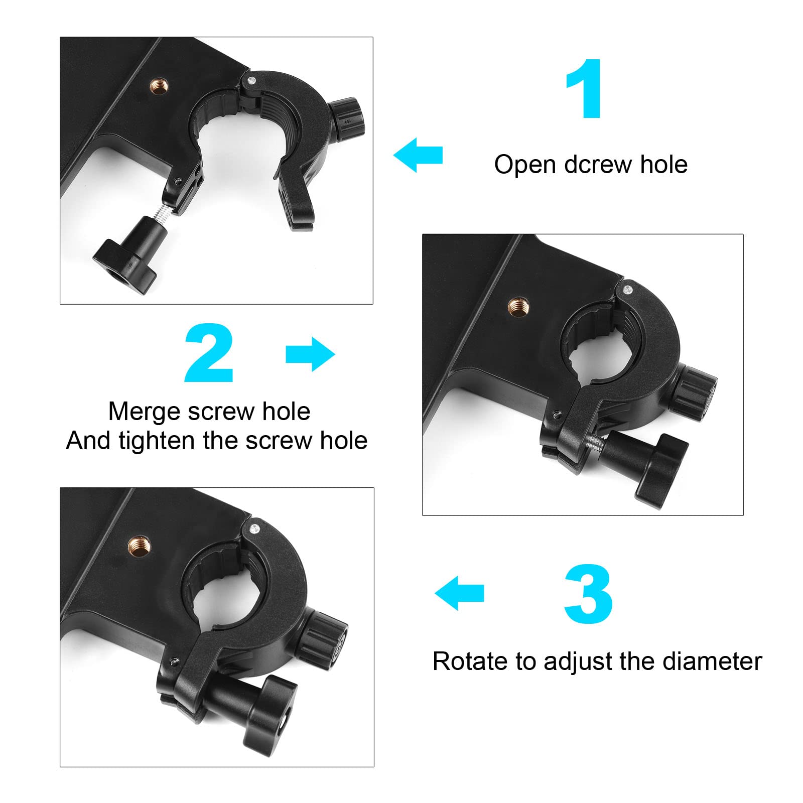Mr.Power Mr Power Microphone Stand Plastic Tray with Phone Holder Clamp On Rack for Mic Stands Ideal for Stage Live Streaming Concert Karaoke - View 7 of 9