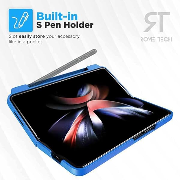 Rome Tech Rome Tech Belt Clip Phone Case with S Pen Holder for Samsung Galaxy Z Fold 4 5G Slim Heavy Duty Rugged Holster Cover Blue - View 8 of 8