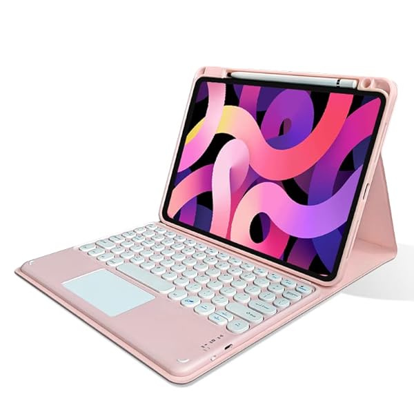 kaitesi Kaitesi Keyboard Case for iPad Air 11 inch and Pro 11 inch with Detachable Touchpad Color Keyboard in Light Pink - View 8 of 9