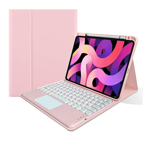 kaitesi Kaitesi Keyboard Case for iPad Air 11 inch and Pro 11 inch with Detachable Touchpad Color Keyboard in Light Pink