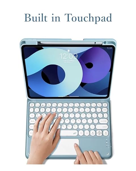 kaitesi Kaitesi iPad Air 11 inch M2 Keyboard Case with Touchpad Detachable Keyboard for iPad Pro 11 inch Salmon Pink Color Cover - View 7 of 9