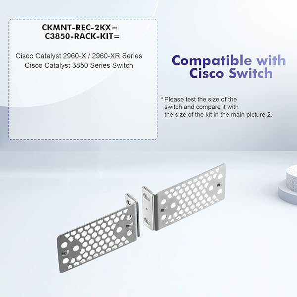 PhyinLan "Universal 19" Rack Mount Kit for Cisco 2960-X, 2960-XR, 3650 & 3850 Switches - Easy Installation" - View 7 of 8