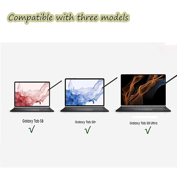 PCTC Galaxy Tab S8 Ultra S Pen Replacement - Stylus for S8/S8 Plus (EJ-PT870BJEGUJ) with Tips/Nibs - Black - View 4 of 6