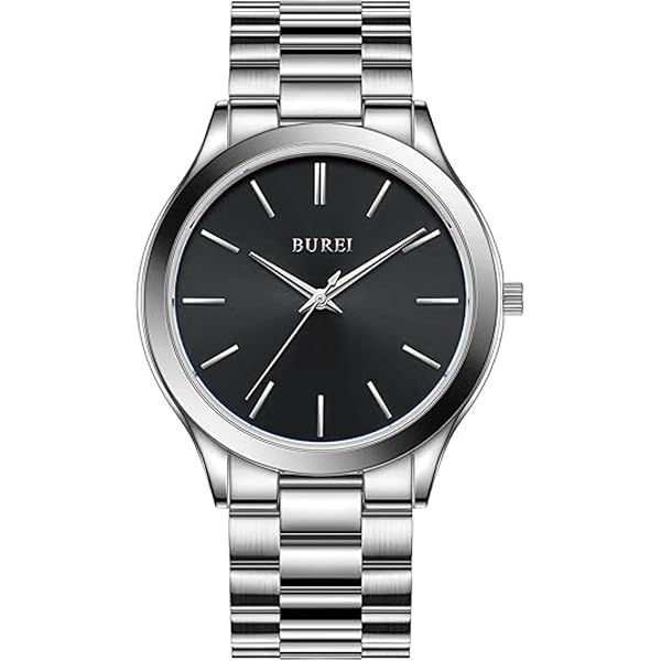BUREI BUREI Minimalist Business Men's Waterproof Quartz Watch Stainless Steel Stylish Gift for Men