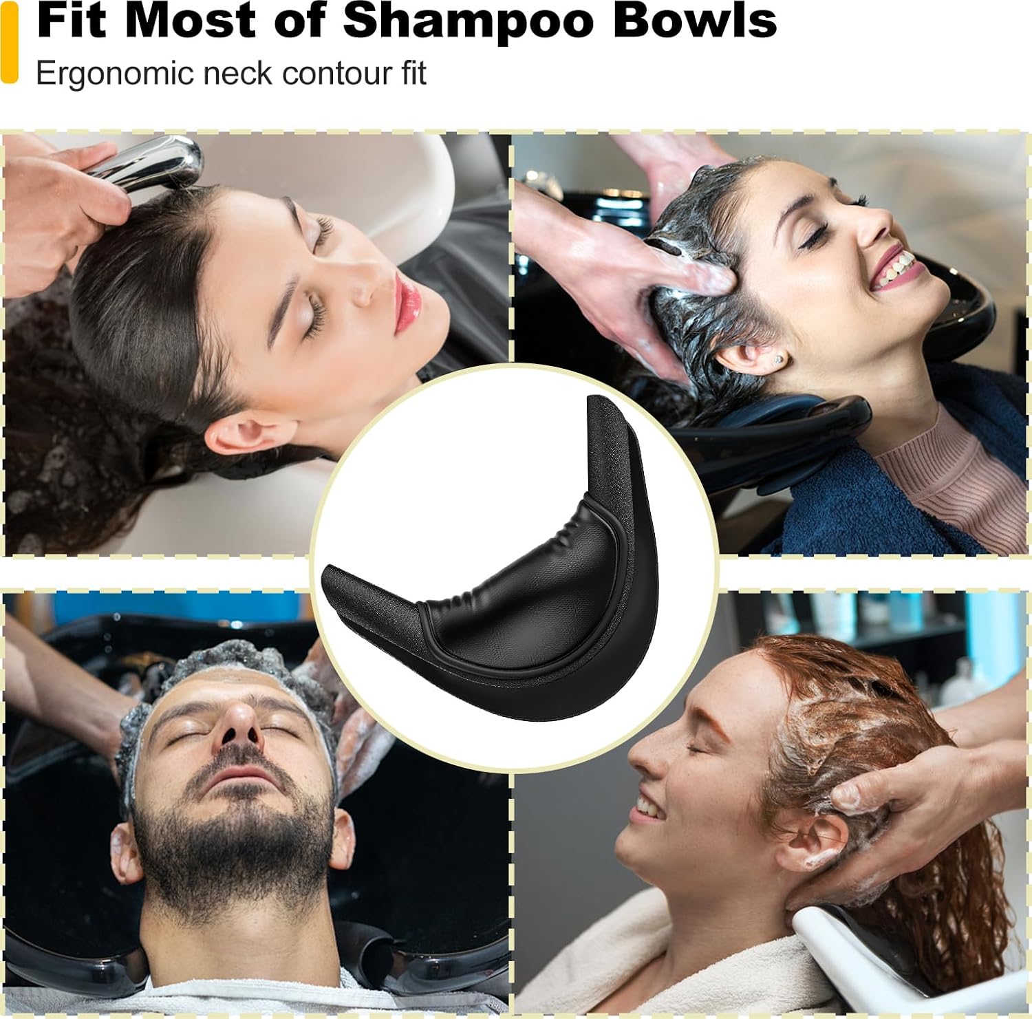 AISEELY AISEELY Shampoo Bowl Neck Rest Cushion for Salon and Home Use Comfortable Silicone Neck Support for Hair Washing Sink - View 2 of 7