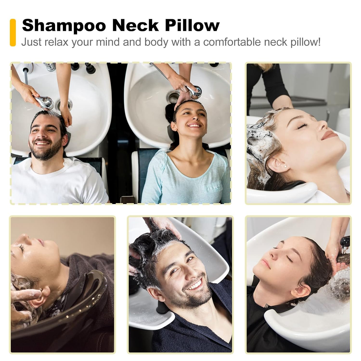 AISEELY AISEELY Shampoo Bowl Neck Rest Cushion for Salon and Home Use Comfortable Silicone Neck Support for Hair Washing Sink - View 6 of 7