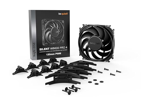 be quiet! be quiet! Silent Wings Pro 4 120mm PWM Fan - Low Noise, 3000 RPM, 4-Pin Cooling Solution - View 5 of 5