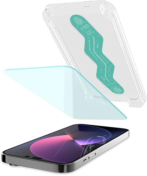 Smartish Smartish 2-Pack Tempered Glass Screen Protector for iPhone 14 Pro Max - Scratch Resistant & Easy Install Frame - View 3 of 8
