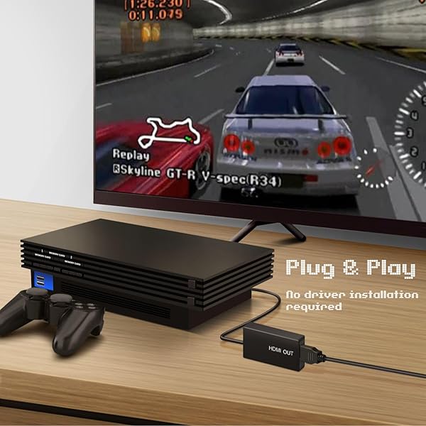 TNP Products Upgrade Your Gaming: TNP PS2 HDMI Converter - AV Adapter for PlayStation 2/3 HD Upscaling - View 6 of 10