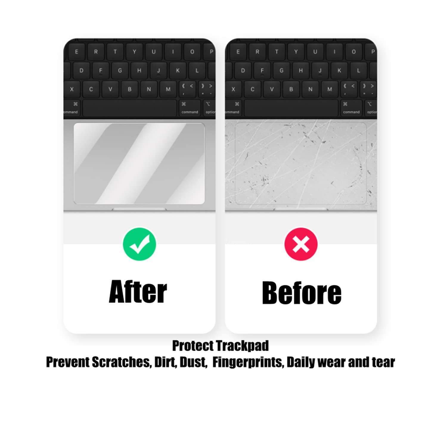 Se7enline Se7enline MacBook Air 13.6 Touchpad Protector 2-Pack 9H Hardness Glass Film for 2025 M4 A3240 2024 M3 A3113 with Oleophobic Coating - View 2 of 7