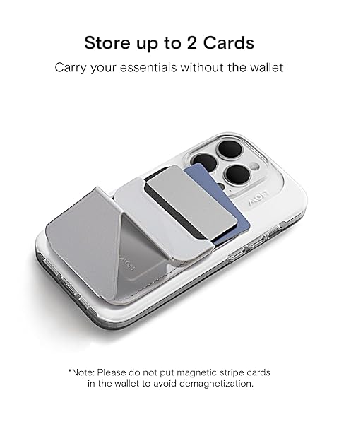 MOFT MOFT MagSafe Wallet for iPhone 15/14/13/12 - Strong Magnetic Card Holder & Vegan Leather Stand in Misty Cove - View 6 of 8