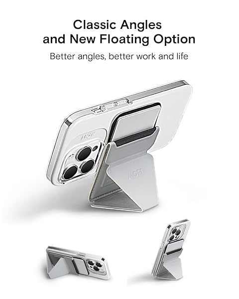 MOFT MOFT MagSafe Wallet for iPhone 15/14/13/12 - Strong Magnetic Card Holder & Vegan Leather Stand in Misty Cove - View 7 of 8