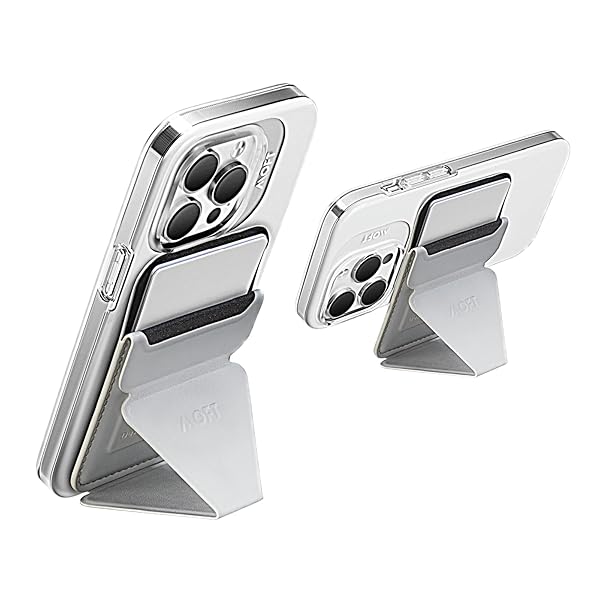 MOFT MOFT MagSafe Wallet for iPhone 15/14/13/12 - Strong Magnetic Card Holder & Vegan Leather Stand in Misty Cove - View 3 of 8