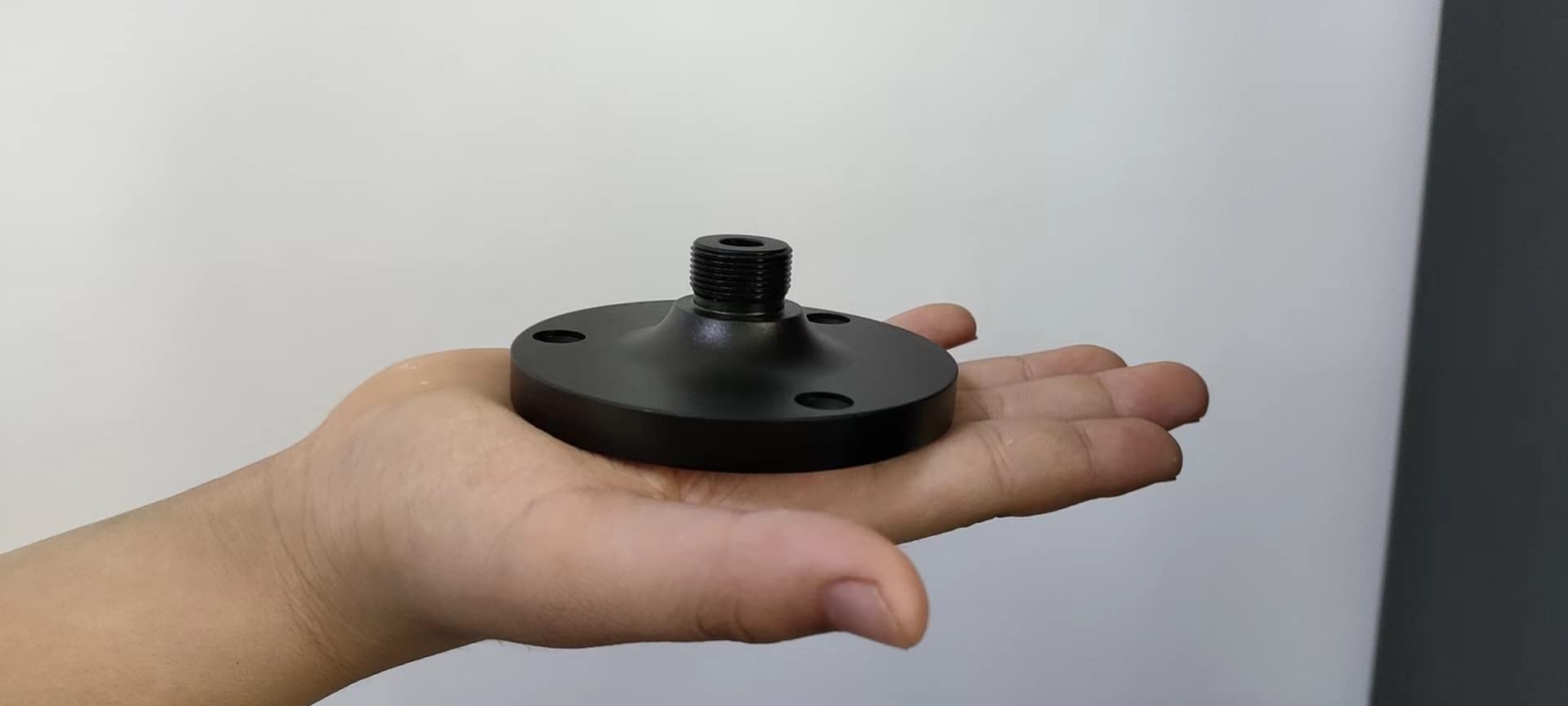 Goose Neck Microphone Holder 2PK Wall Mount Stand Flange Mount 5/8 Male Ideal for Various Devices Black - View 6 of 6