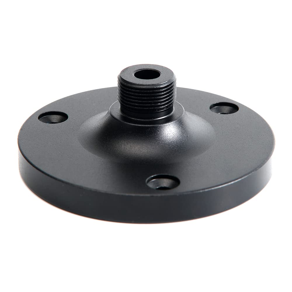 Goose Neck Microphone Holder 2PK Wall Mount Stand Flange Mount 5/8 Male Ideal for Various Devices Black