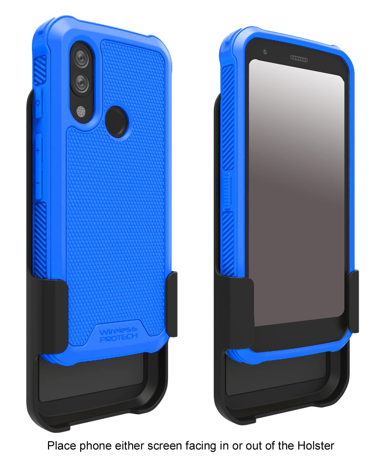 Wireless ProTech Case for CAT S62 S62 PRO with Rotating Belt Clip Holster Durable Flexible Protective Combo Royal Blue - View 2 of 9
