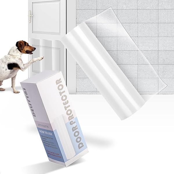 Delffyns Delffyns Door Scratch Protector Anti Scratch Guard Tape for Dogs and Cats 200 x 8.3 Ultra Durable Door Frame Window Wall Chair Leg Protection