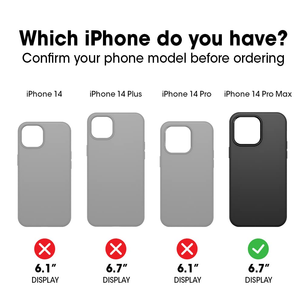 OtterBox Symmetry Series Clear Case for iPhone 14 Pro Max Ultra Sleek Wireless Charging Compatible with Raised Edges for Camera and Screen Protection - View 2 of 6