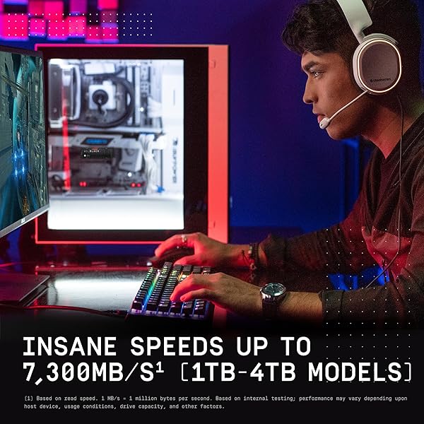 Sandisk WD_BLACK 2TB SN850X NVMe Internal Gaming SSD with Heatsink for Playstation 5 Gen4 PCIe M2 2280 Up to 7300 MBs WDS200T2XHE - View 4 of 9